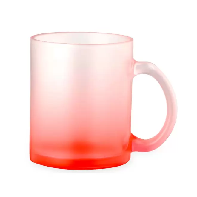 MUG VERRE PERSONNALISABLE SUBLIMATION 'MACIA' - rouge