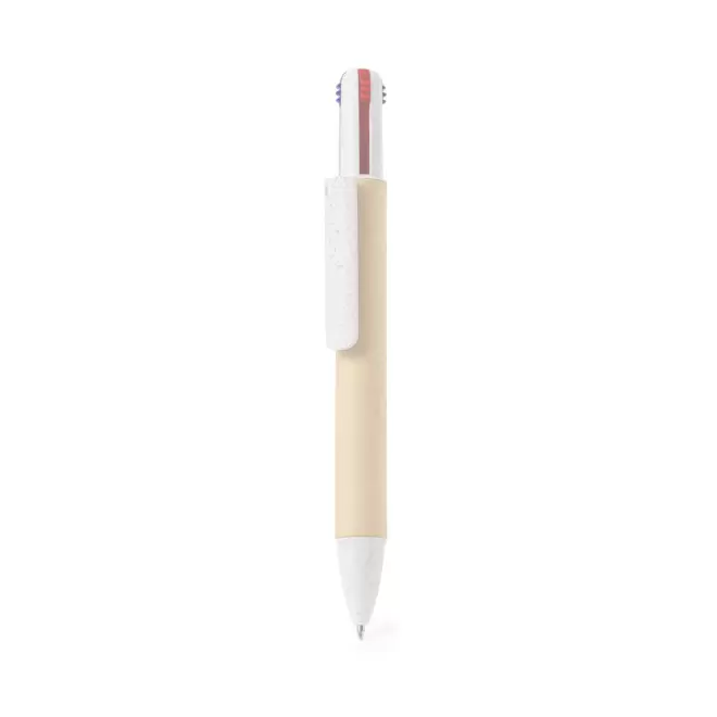 STYLO 4 COULEURS PERSONNALISABLE 'BRAVO' - naturel