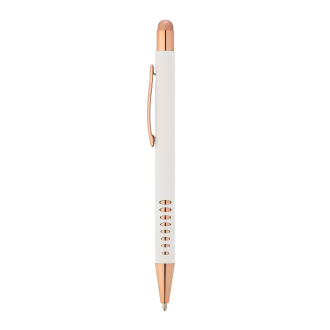 STYLO PERSONNALISABLE 'SOFTLY TOUCH DOT' - blanc