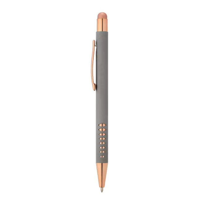 STYLO PERSONNALISABLE 'SOFTLY TOUCH DOT' - gris