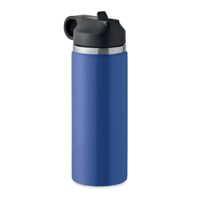 BOUTEILLE ISOTHERME PERSONNALISABLE PAILLE 500ML 'FRAG' - bleu