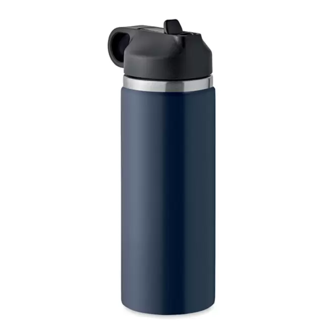 BOUTEILLE ISOTHERME PERSONNALISABLE PAILLE 500ML 'FRAG' - bleu marine
