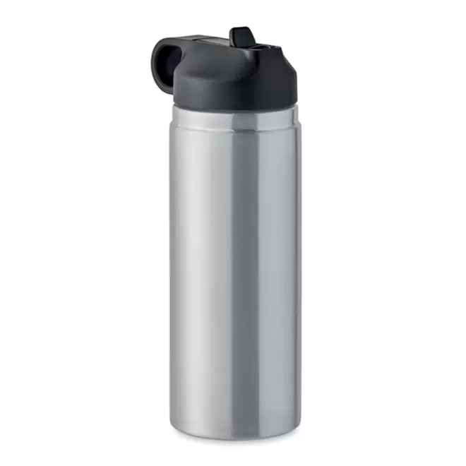 BOUTEILLE ISOTHERME PERSONNALISABLE PAILLE 500ML 'FRAG' - argenté mat