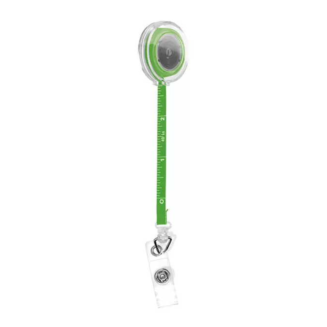 PORTE BADGE PERSONNALISABLE DEROULANT METRE RUBAN 'METRIM' - vert