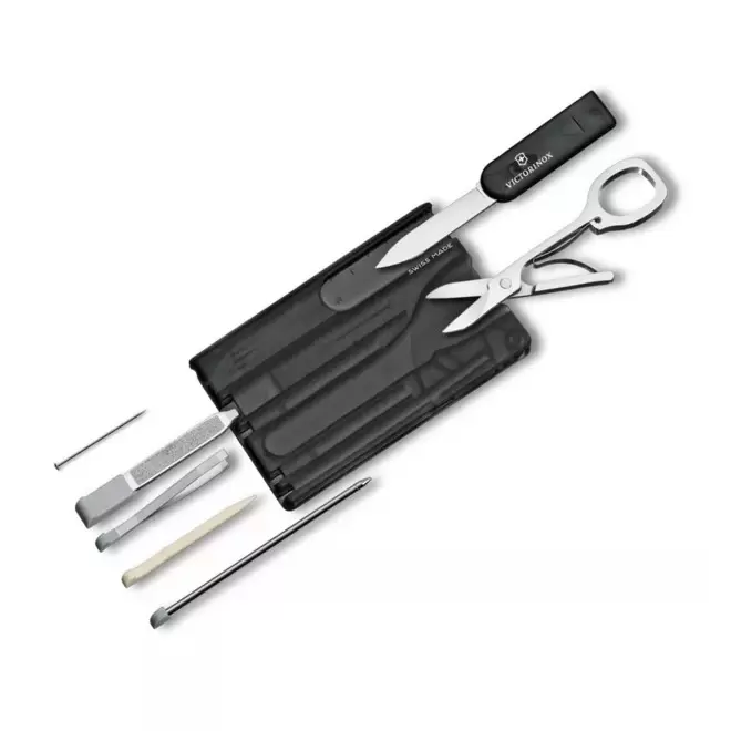 SWISS CARD PERSONNALISABLE 10 FONC 'SWISS CARD CLASSIC' - noir transparent