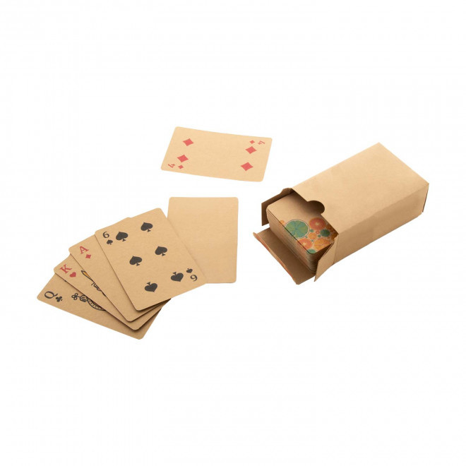 JEU DE CARTES PERSONNALISABLE 'VALETO FULL QUADRI' - naturel