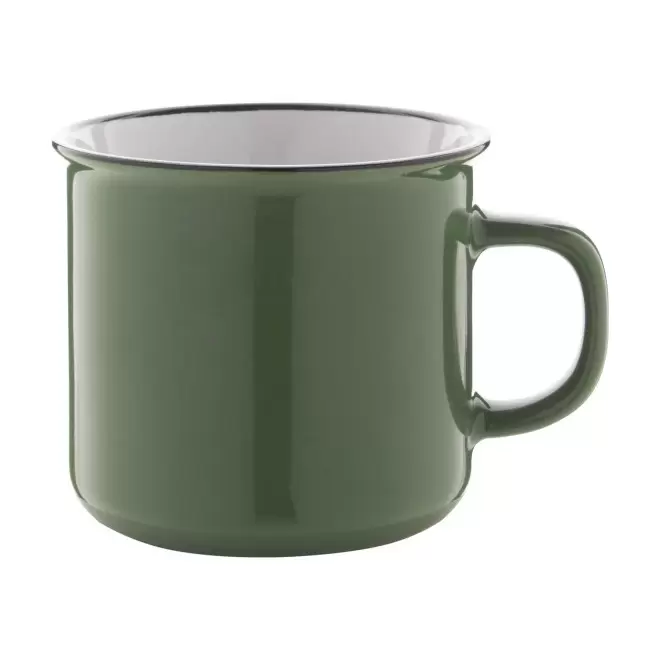 MUG PUBLICITAIRE EN CÉRAMIQUE DESIGN VINTAGE 'RONSIO' - vert foncé