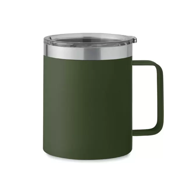 MUG ISOTHERME ACIER RECYCLE PERSONNALISABLE 'GOZEB' - vert foncé