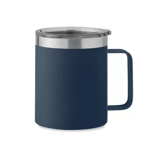 MUG ISOTHERME ACIER RECYCLE PERSONNALISABLE 'GOZEB' - bleu marine
