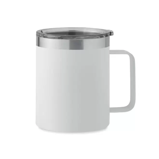 MUG ISOTHERME ACIER RECYCLE PERSONNALISABLE 'GOZEB' - blanc