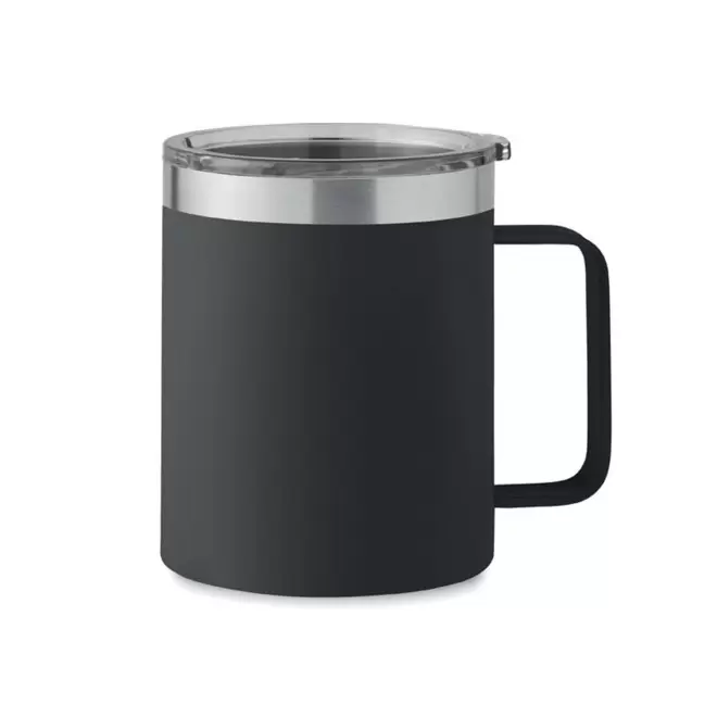 MUG ISOTHERME ACIER RECYCLE PERSONNALISABLE 'GOZEB' - noir