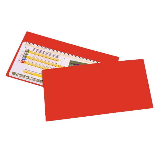 POCHETTE PMU PERSONNALISABLE 'LUCKY LUCK RECYCLE'  - rouge