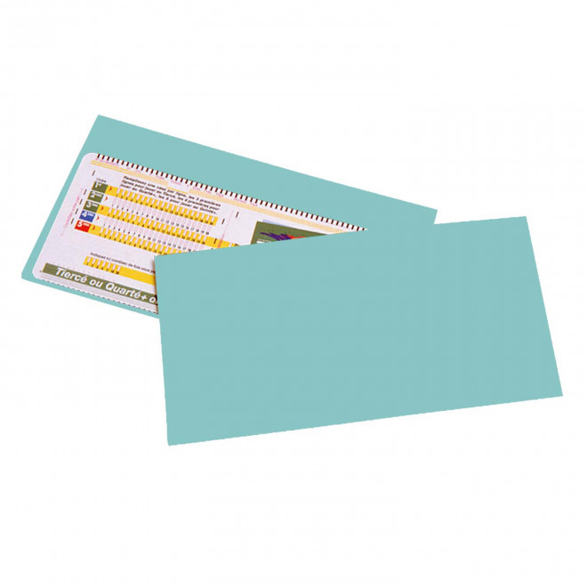 POCHETTE PERSONNALISABLE PMU 1 VOLET 'LUCKY LUCK' - bleu aqua