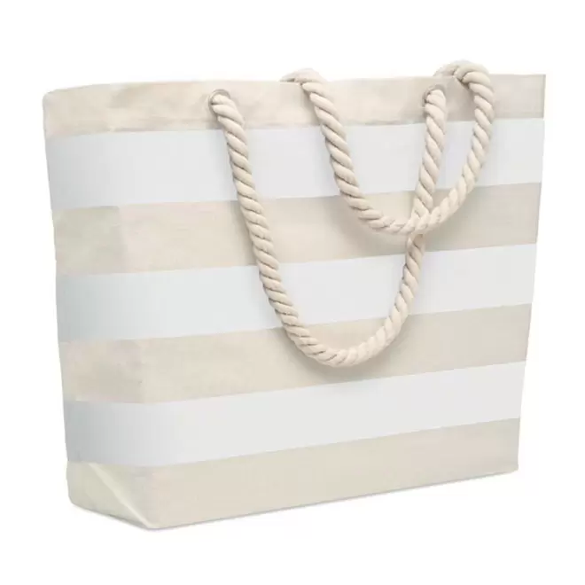 SAC DE PLAGE PERSONNALISABLE EN COTON 'IBIZA COTON' - blanc