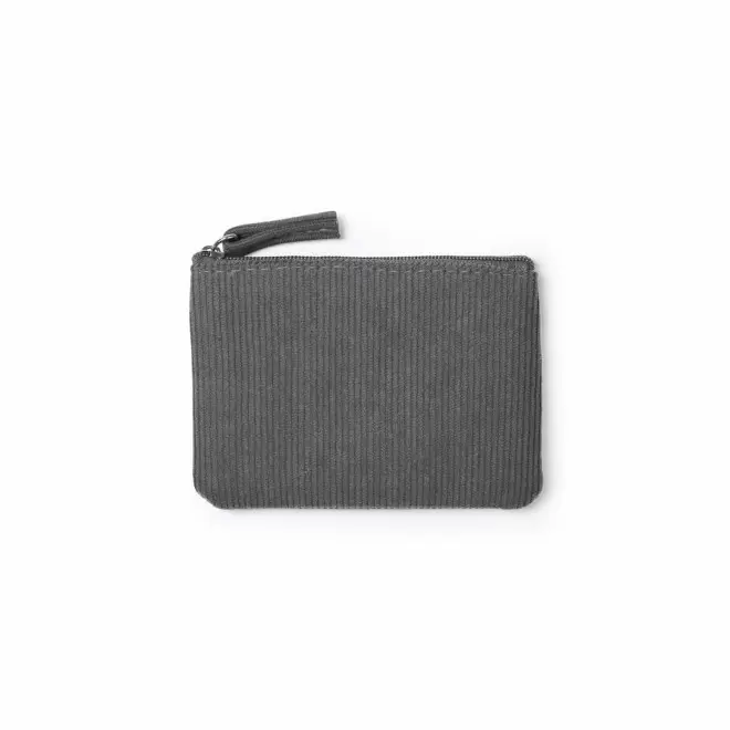 PORTEFEUILLE EN VELOURS PERSONNALISABLE 'BUDISNKY' - gris