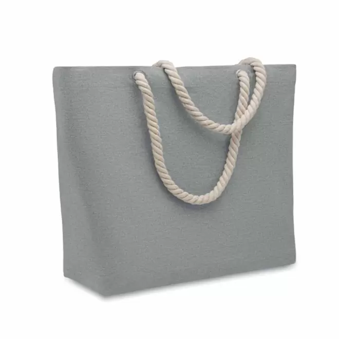 SAC DE PLAGE PERSONNALISABLE COTON 'IBIZA COTON RECYCLE' - gris