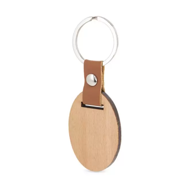 PORTE CLES PERSONNALISABLE EN BOIS 'RETALY' - ovale