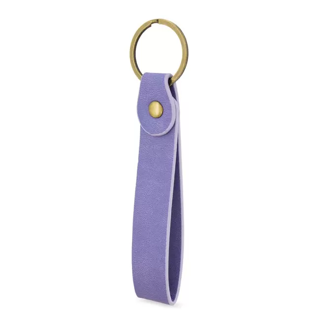 PORTE CLE EN PU PERSONNALISABLE 'TIVIA' - lilas