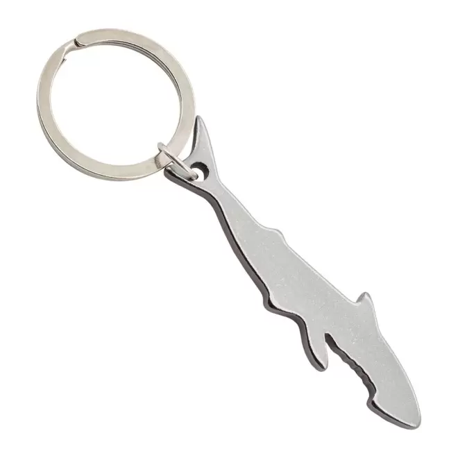 PORTE CLE DECAPSULEUR PERSONNALISABLE 'SHARKO' - argenté