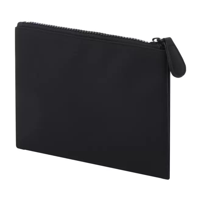 POCHETTE PERSONNALISABLE EN PU RECYCLE 'TURNY' - noir