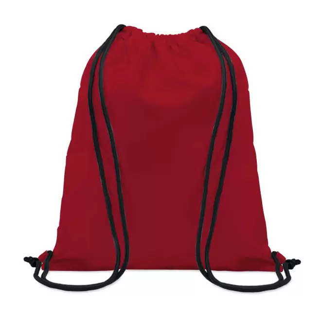 SAC A DOS CORDELETTE PERSONNALISABLE SUR MESURE 'ONA' - framboise