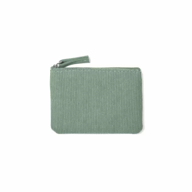 PORTEFEUILLE EN VELOURS PERSONNALISABLE 'BUDISNKY' - vert