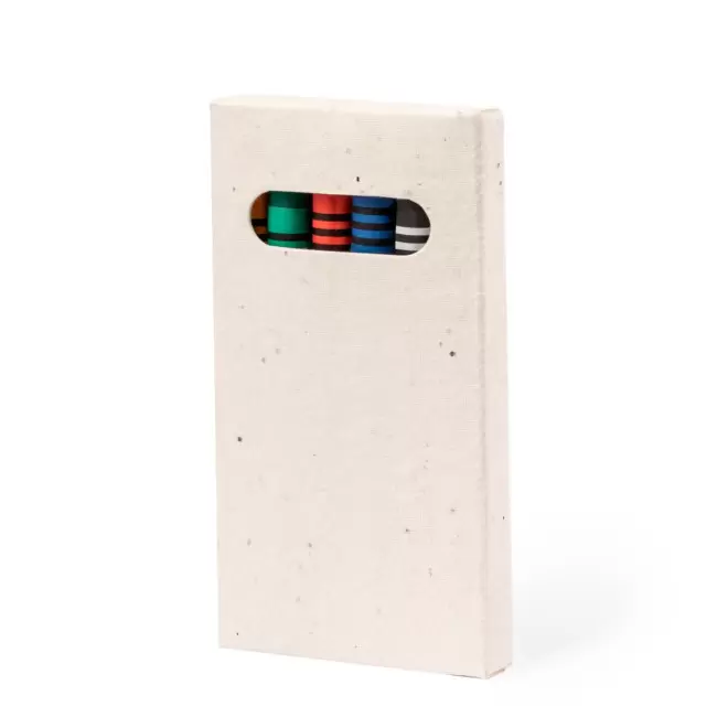 ETUI 6 CRAYONS PERSONNALISABLE 'CORDOU ENSEMENCE' - blanc