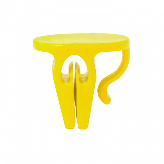 PINCE PORTE-GOBELET PERSONNALISABLE 'TEMI' - jaune
