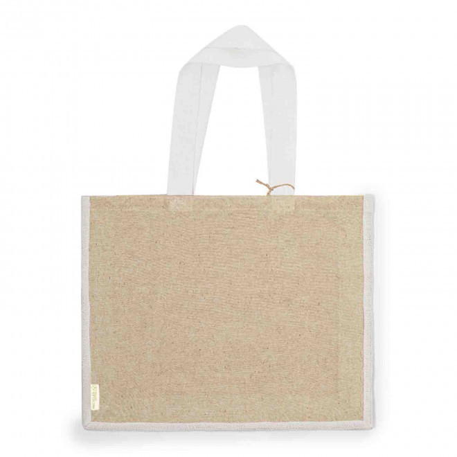 CABAS EN JUTE ET COTON RECYCLE PERSONNALISABLE 'LAIMA' - naturel