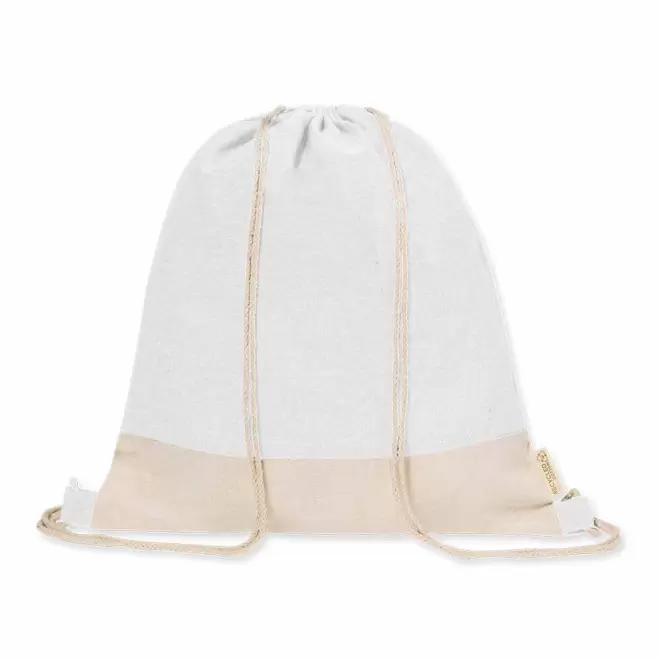 SAC A DOS CORDELETTE RECYCLE PERSONNALISABLE 'FORCOLA' - naturel