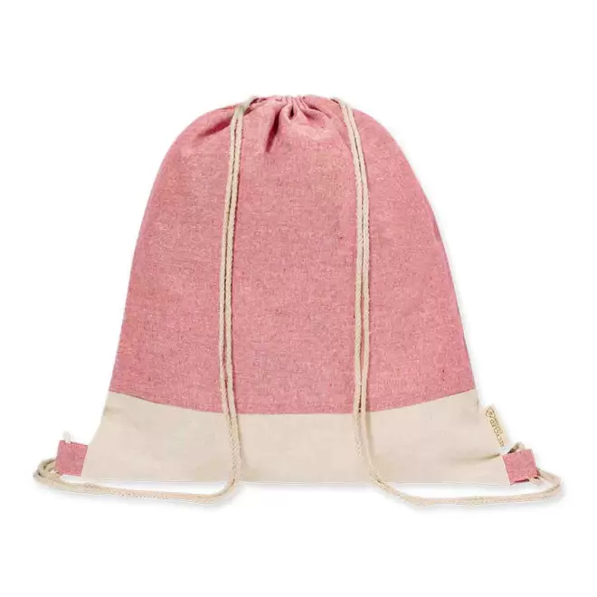 SAC A DOS CORDELETTE RECYCLE PERSONNALISABLE 'FORCOLA' - rouge