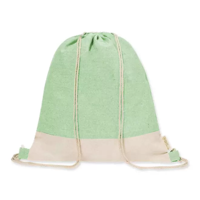 SAC A DOS CORDELETTE RECYCLE PERSONNALISABLE 'FORCOLA' - vert