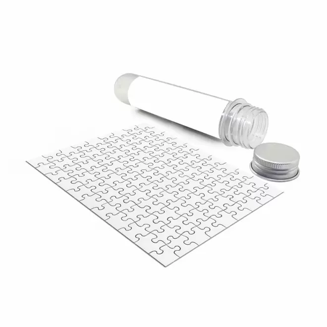 PUZZLE EN TUBE PERSONNALISABLE 'JANKA' - blanc