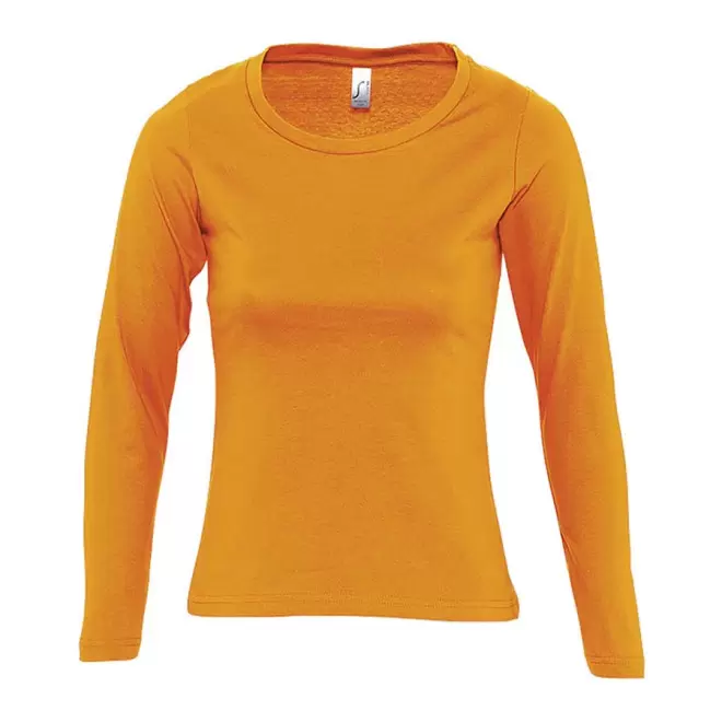 TEE-SHIRT PERSONNALISE FEMME MANCHES LONGUES 'MAJESTIC' 150 GR/M² - orange