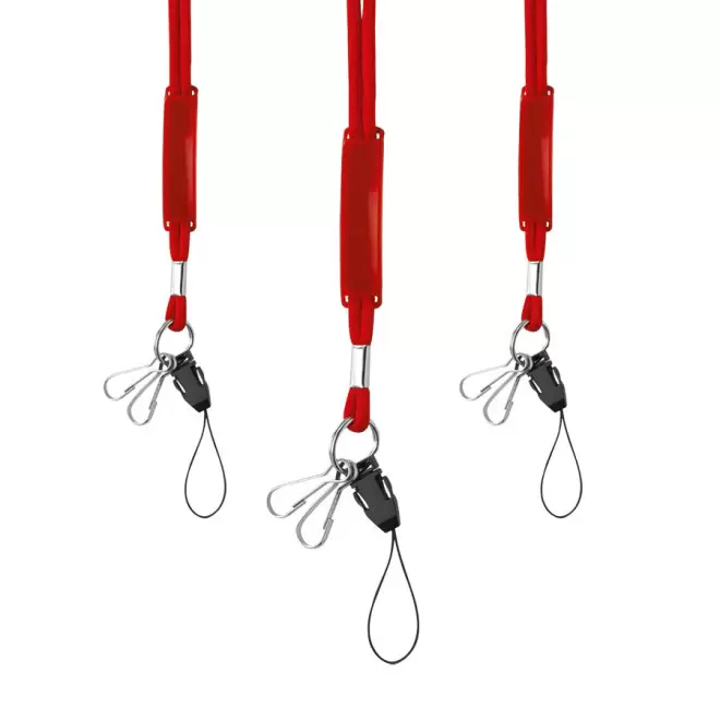 EXPRESS 72H - TOUR DE COU AVEC CLIP SECURITE 'BARLETTA' - rouge