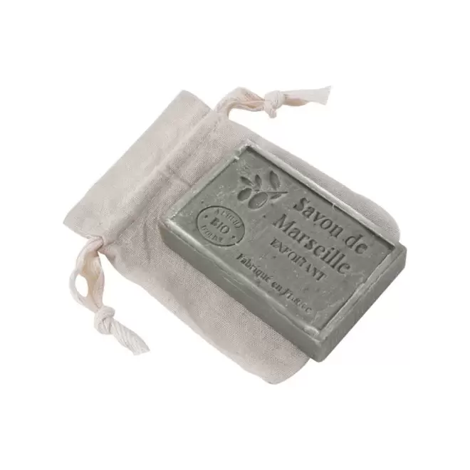 SAVON DE MARSEILLE EXFOLIANT 100GR PERSONNALISABLE 'HIUMA' - vert