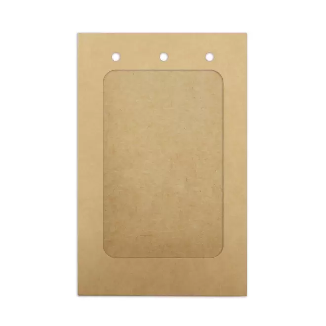 PORTE BADGE PERSONNALISABLE EN KRAFT 9x14 CM FORMAT A6 'BLUKE' - kraft