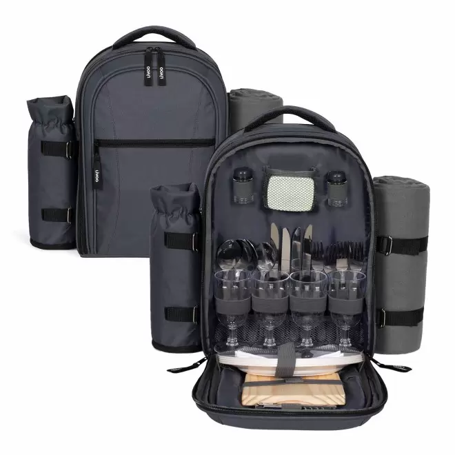 SAC A DOS PIQUE-NIQUE PERSONNALISABLE 'LUVIO' - gris