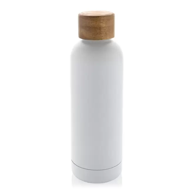 BOUTEILLE ISOTHERME 500ML RECYCLE PERSONNALISABLE 'BEVA' - blanc