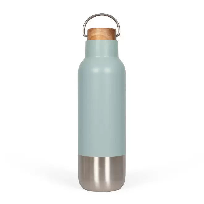 BOUTEILLE ISOTHERME RECYCLE 650ML PERSONNALISABLE 'LEVIA' - bleu