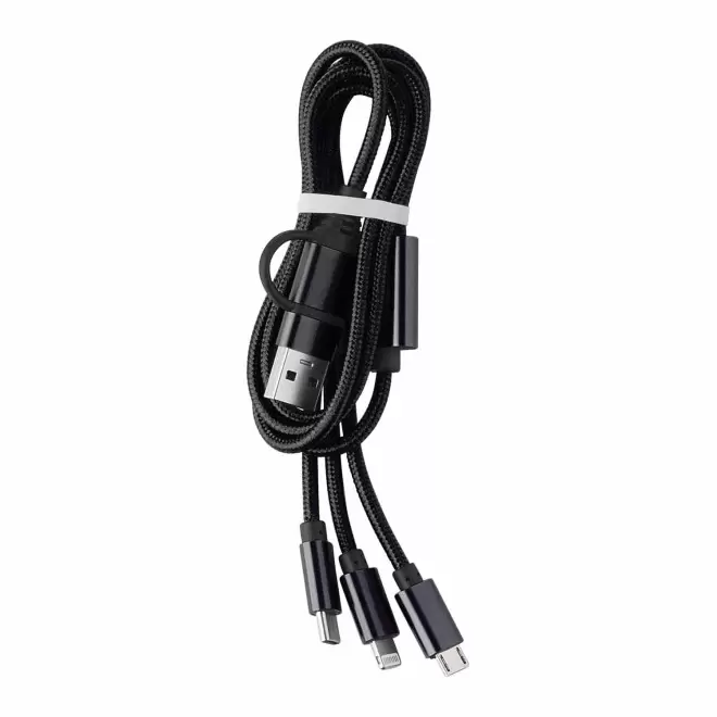 CABLE DE CHARGE PERSONNALISABLE 'FIBOU SMART' - noir