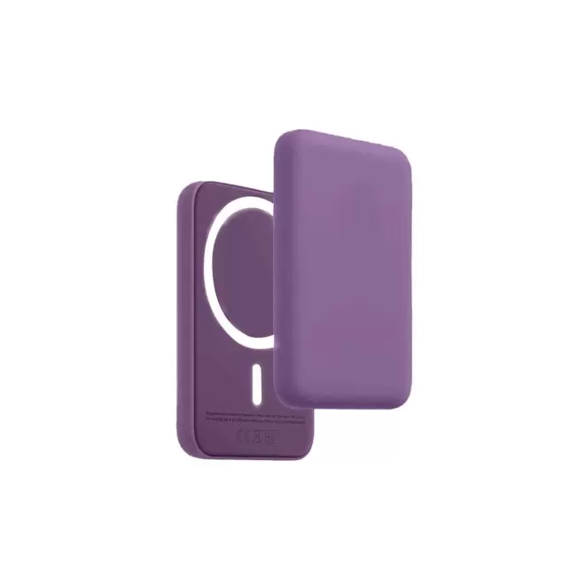 POWERBANK MAGSAFE PERSONNALISABLE 5000 MAH 10W 'ARCONA' - violet