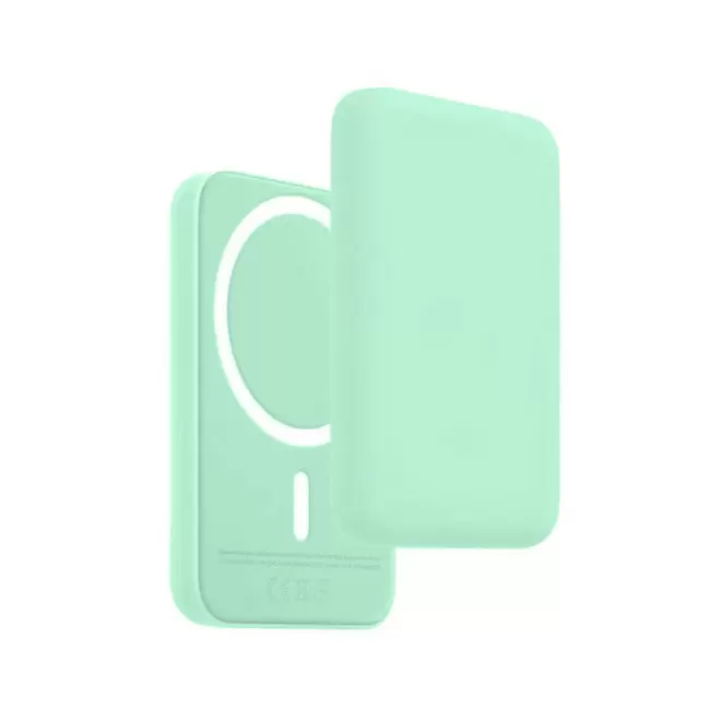 POWERBANK MAGSAFE PERSONNALISABLE 5000 MAH 10W 'ARCONA' - menthe