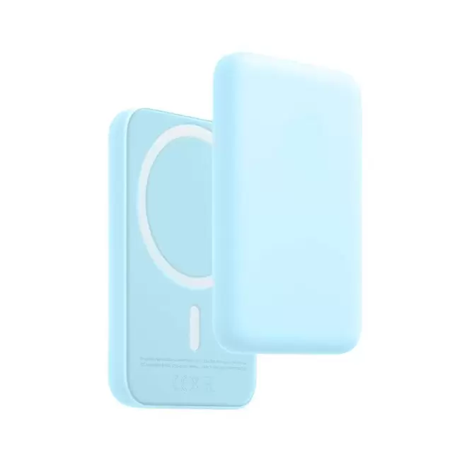 POWERBANK MAGSAFE PERSONNALISABLE 5000 MAH 10W 'ARCONA' - bleu clair