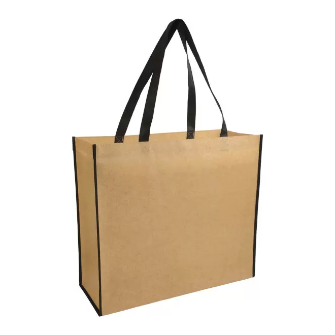 SAC CABAS PERSONNALISABLE NON TISSE LAMINE 'VILLY' - noir