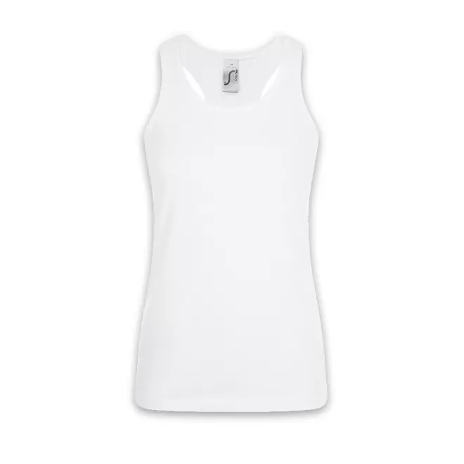 DÉBARDEUR PUBLICITAIRE FEMME 'JUSTIN' BLANC 150 GR/M² - blanc