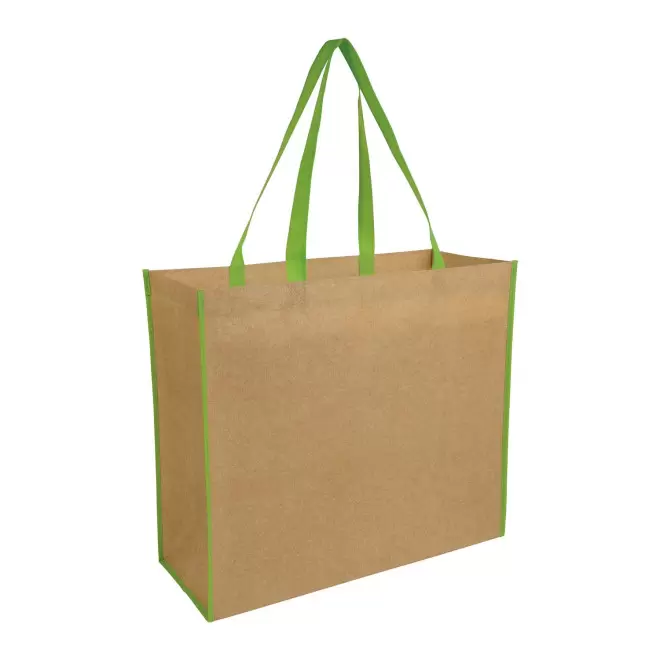 SAC CABAS PERSONNALISABLE NON TISSE LAMINE 'VILLY' - vert