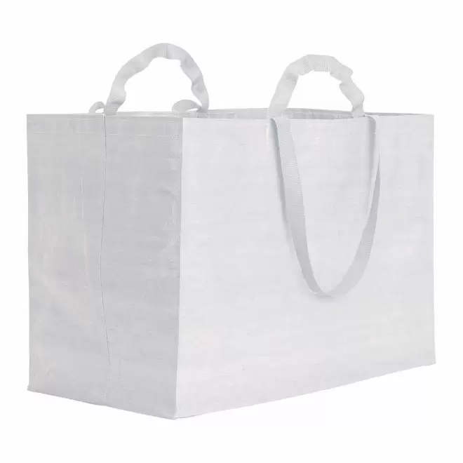 CABAS EN PP TISSE PERSONNALISABLE 'MAXI PESCARA' - blanc