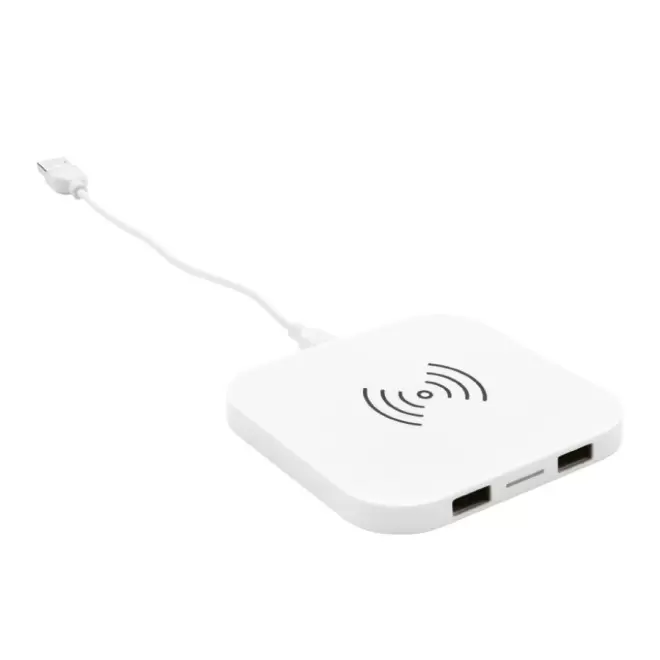 CHARGEUR À INDUCTION 5W PERSONNALISÉ 'PRIZE' - blanc