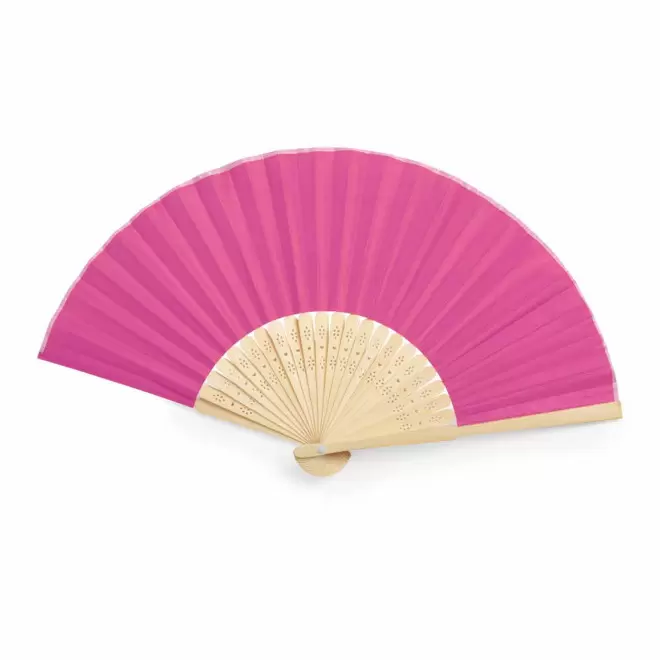 EVENTAIL PERSONNALISABLE EN BAMBOU 'FANNY BAMBOU' - fuchsia